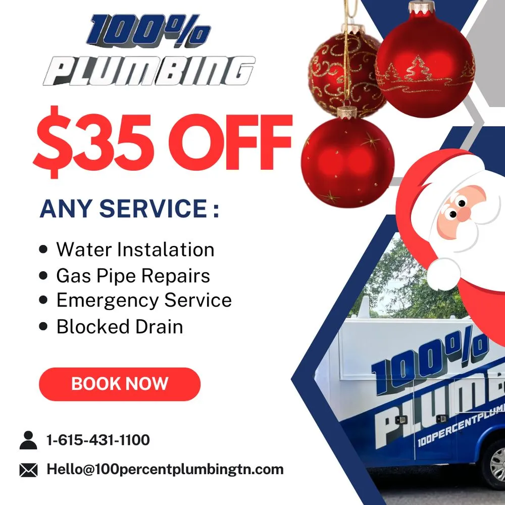 Expert plumbing repair in Mt. Juliet, TN by 100 Percent Plumbing