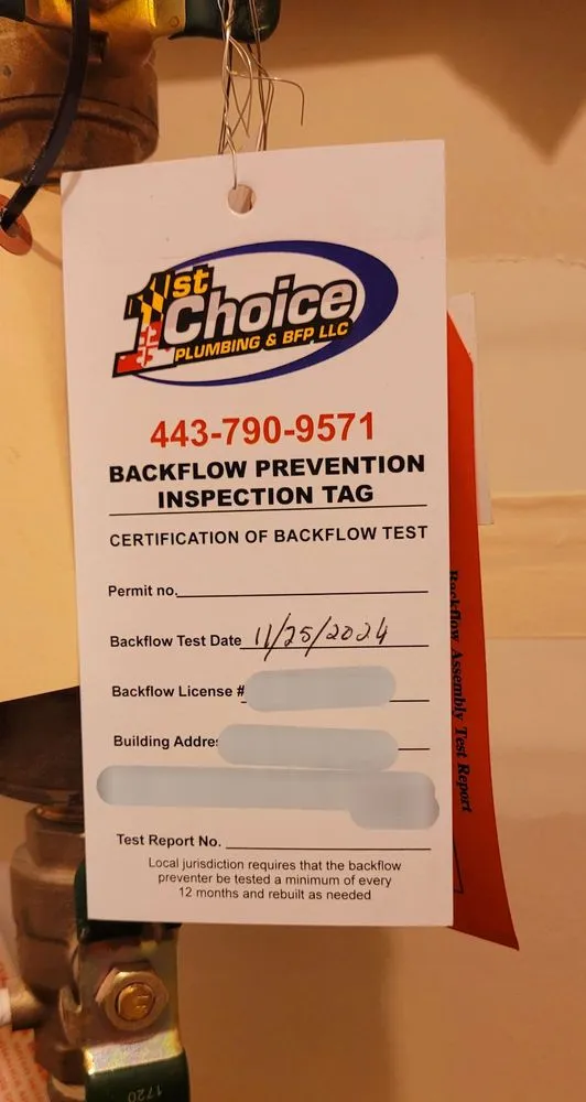 Slide of 1st Choice Plumbing & Backflow Prevention