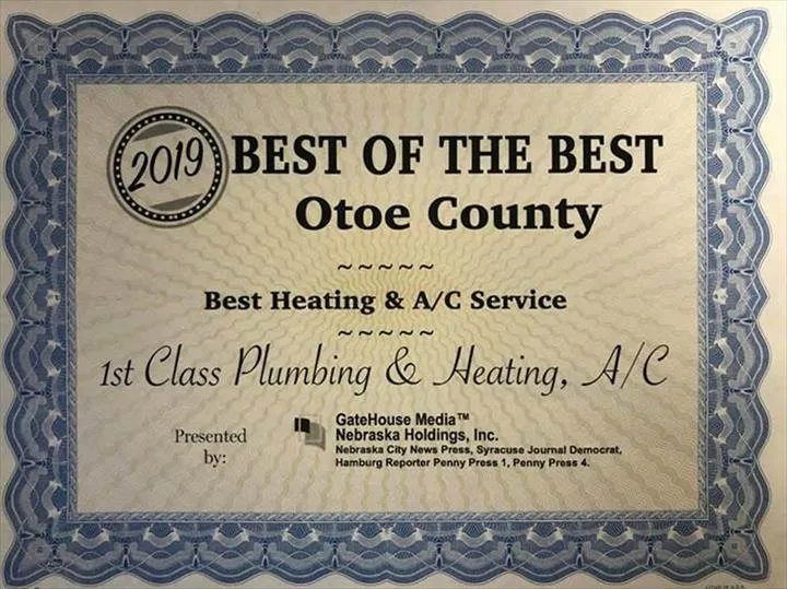 Slide of 1st Class Plumbing, Heating & A/C