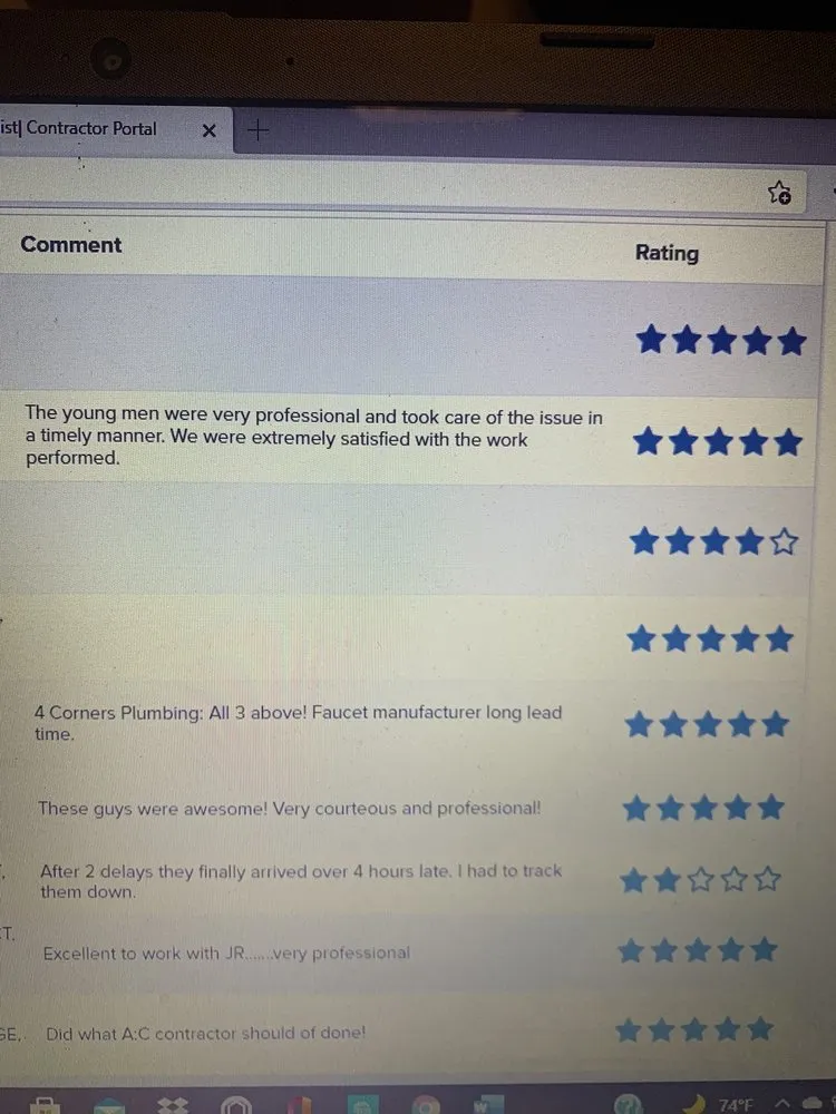 Slide of 4 Corners  Plumbing