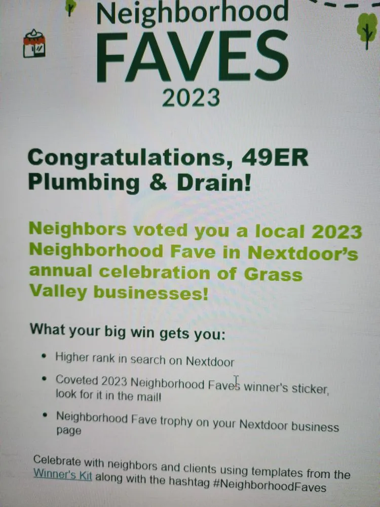 Top-rated drain cleaning service in Grass Valley, CA - 49er Plumbing & Drain