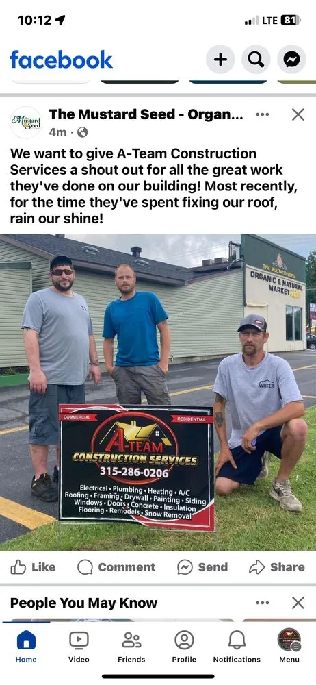 Slide of A - Team Construction Services