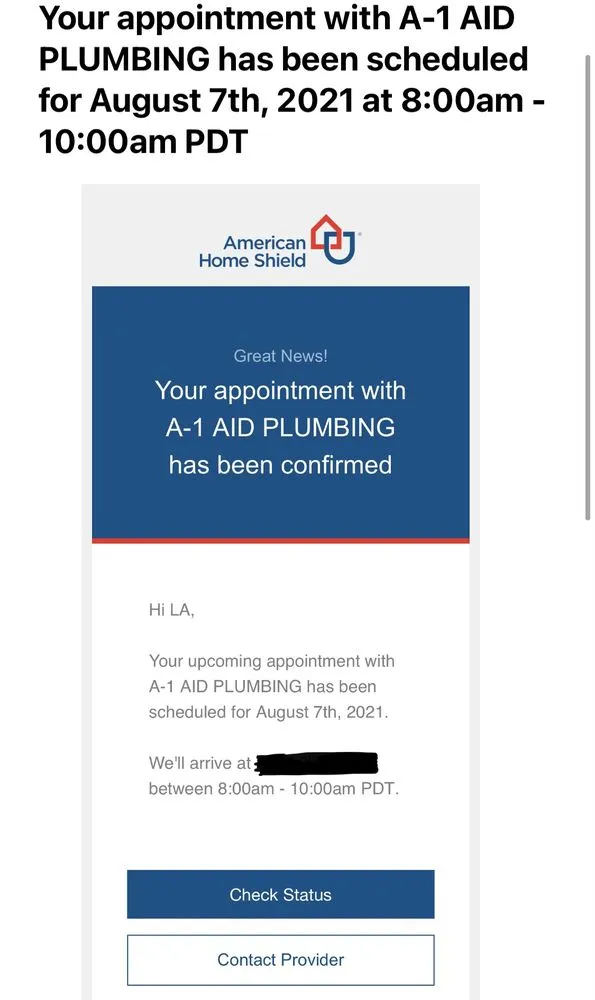 Slide of A-1 Aid Plumbing