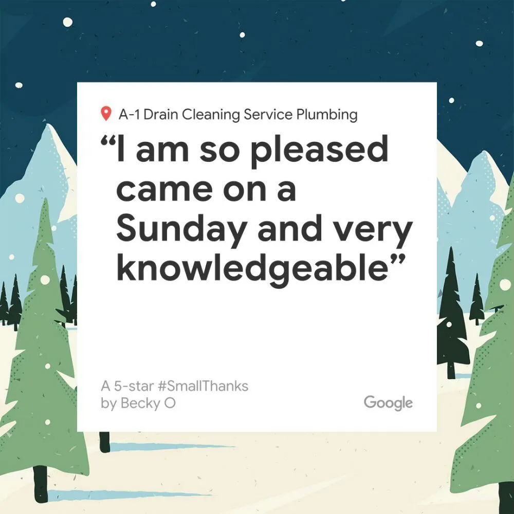 Slide of A-1 Drain Cleaning