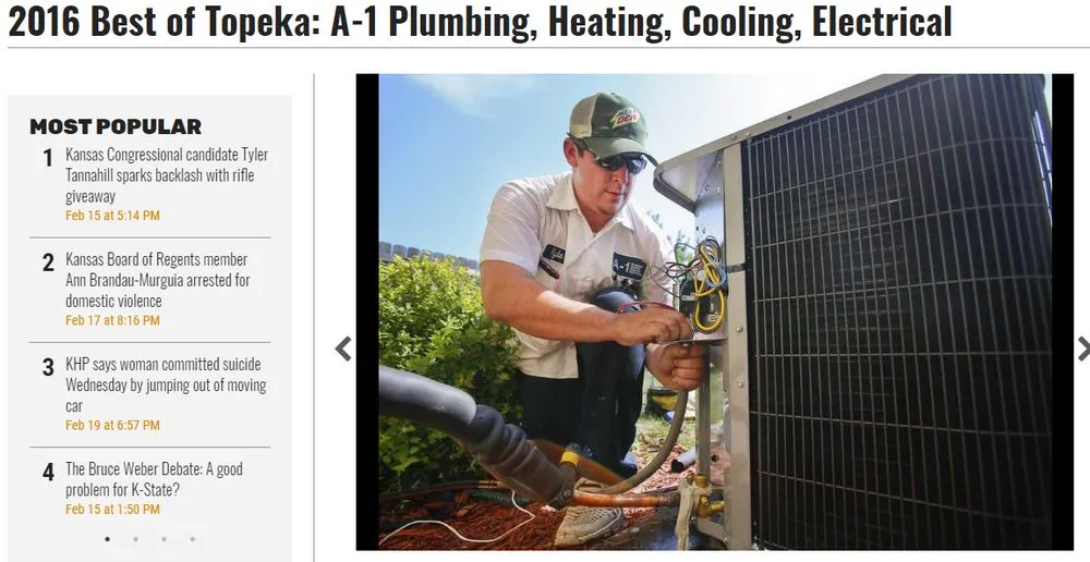 Slide of A-1 Plumbing Heating Cooling Electrical