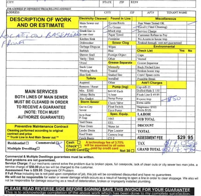 Slide of A 49.95 Any Sewer or Drain