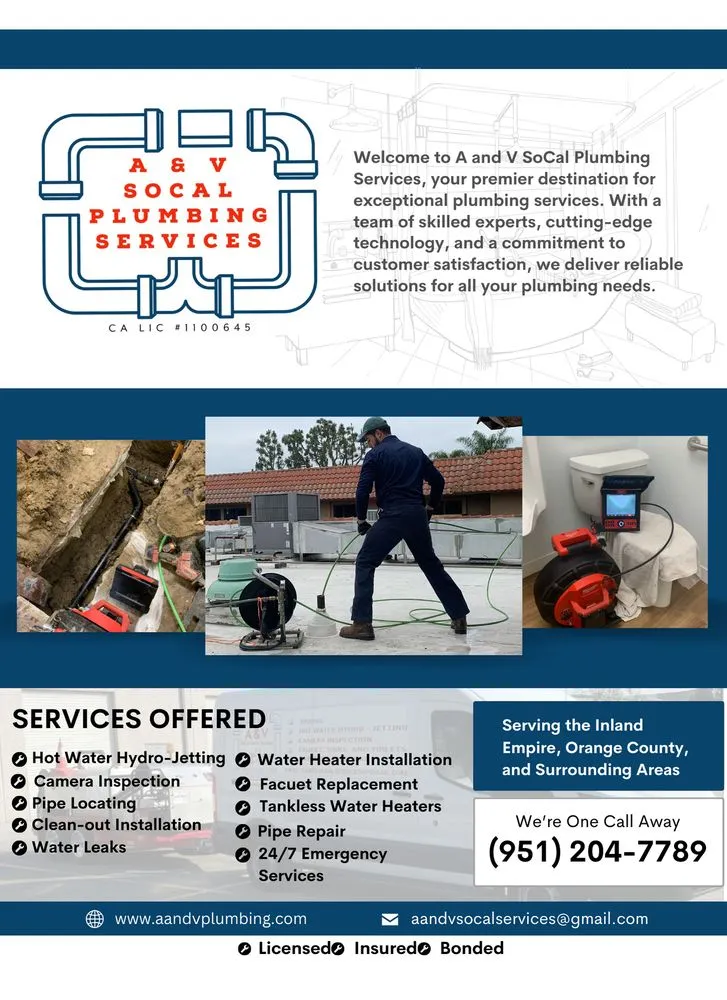 Slide of A and V SoCal Drain Services