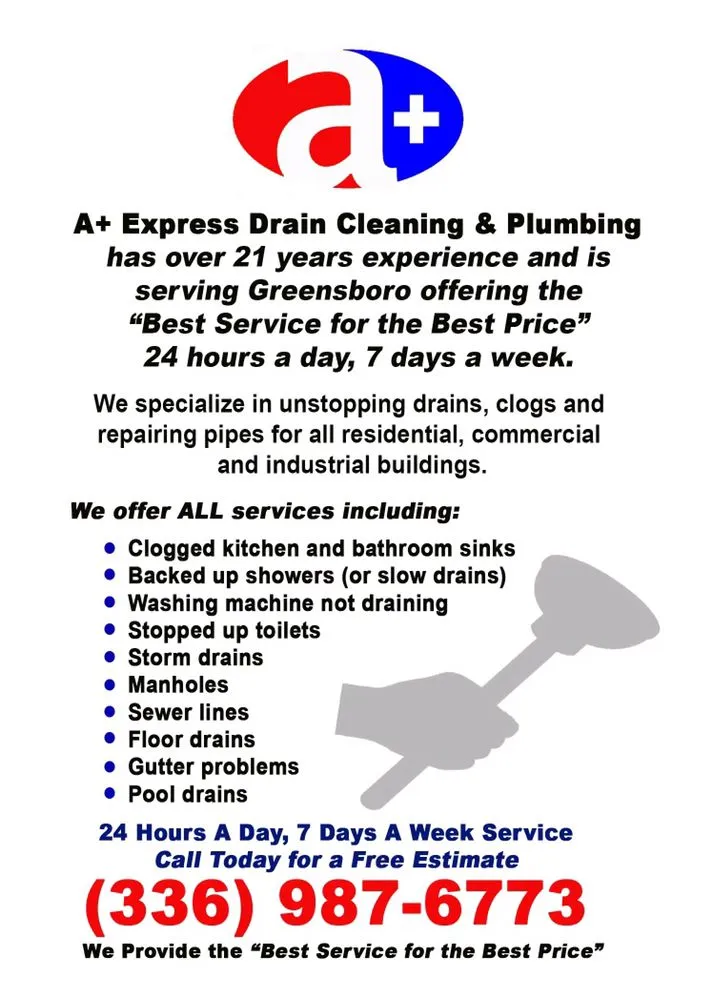 Slide of A+ Express Drain Cleaning & Plumbing