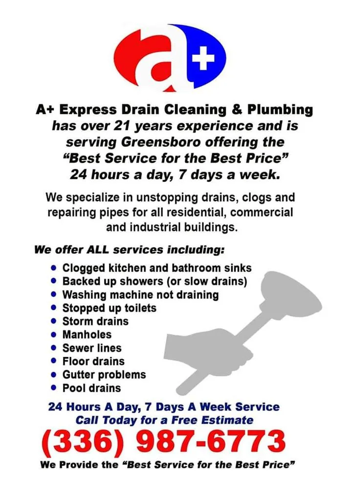 Slide of A+ Express Drain Cleaning & Plumbing