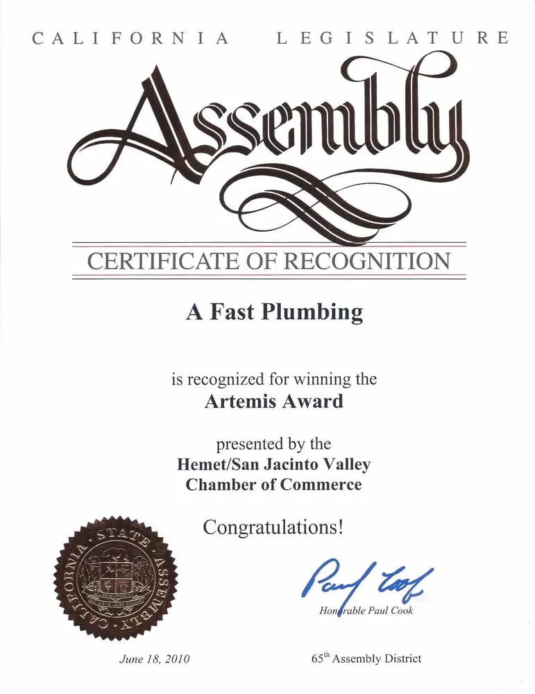 Slide of A Fast Plumbing & Drain