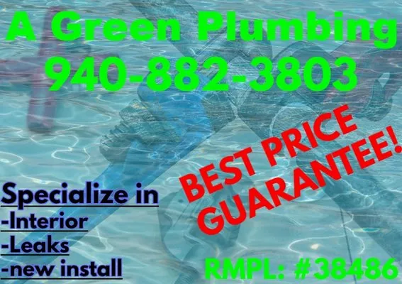 A green Plumbing Logo