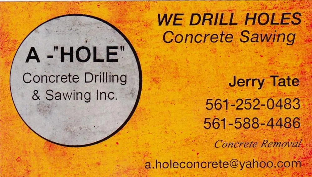 Slide of A """"Hole"""" Concrete Drilling & Sawing