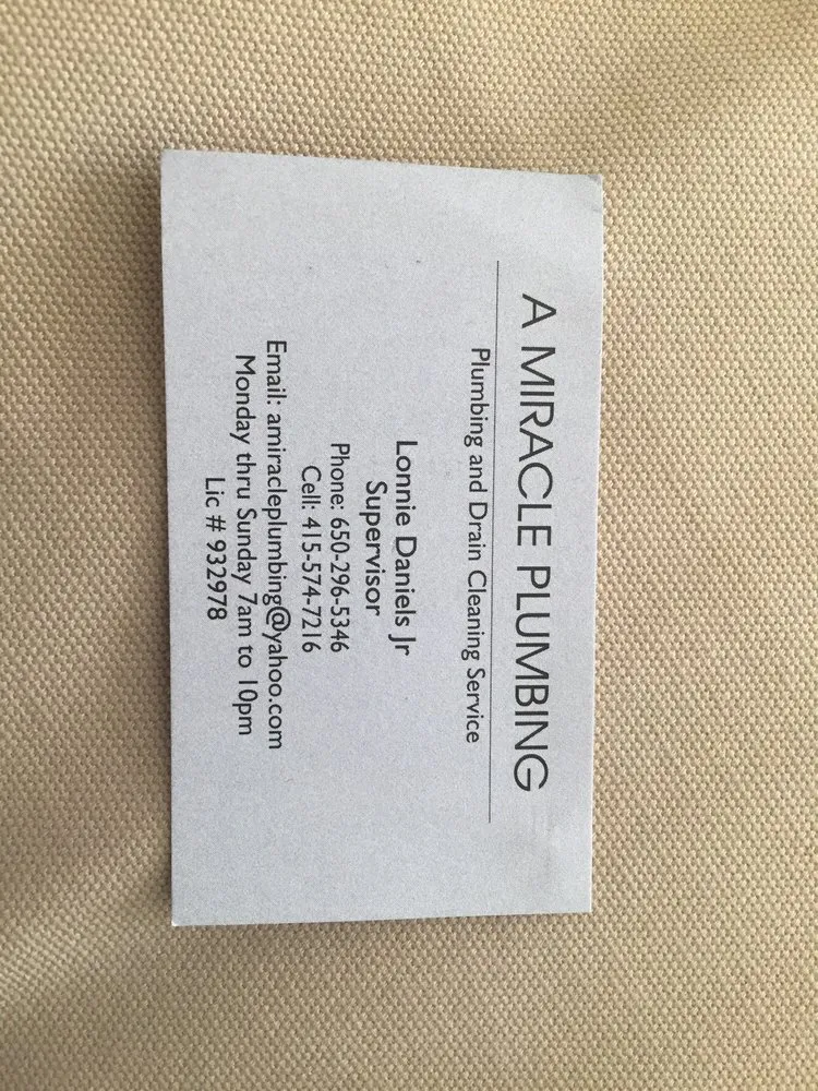 Slide of A Miracle Plumbing