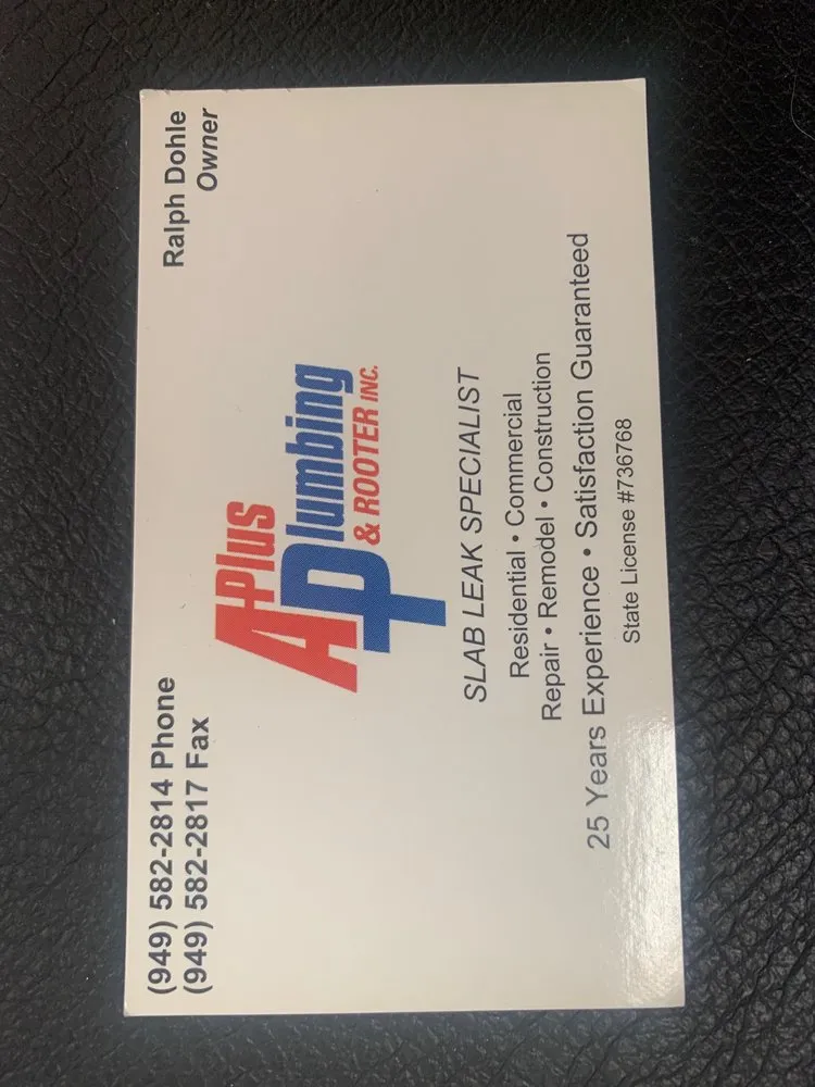 Slide of A Plus Plumbing & Rooter