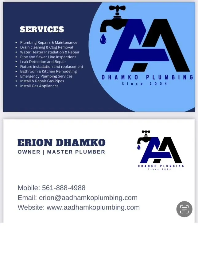 Slide of AA Dhamko Plumbing