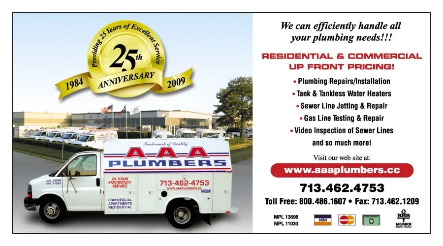 Slide of AAA Plumbers