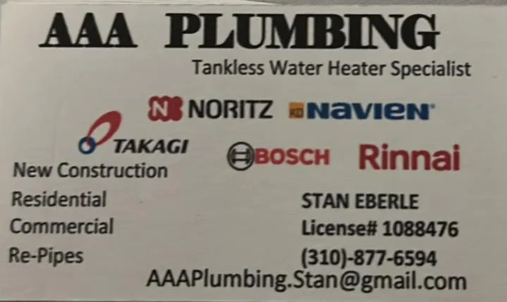 Slide of AAA Plumbing