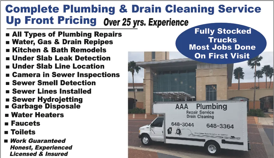 Slide of AAA Plumbing