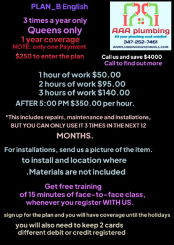 Slide of AAA Plumbing