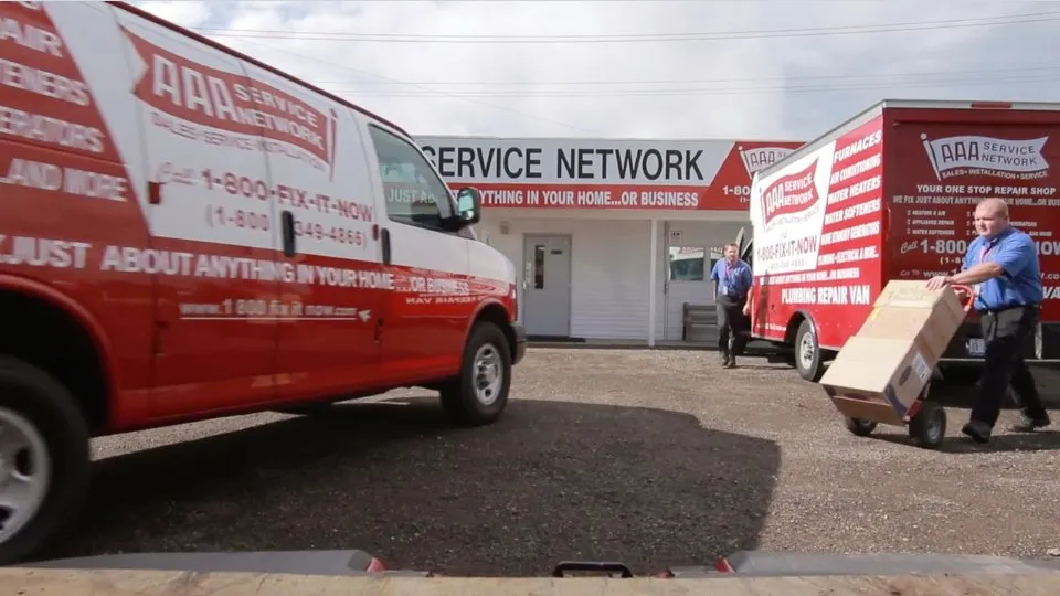 Slide of AAA Service Network & Parts