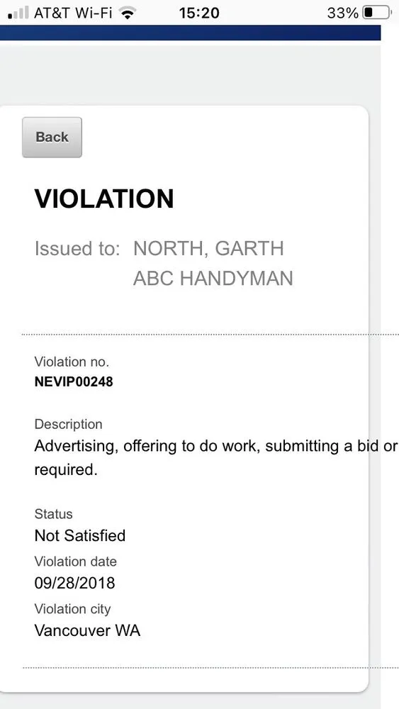 Slide of ABC Handyman