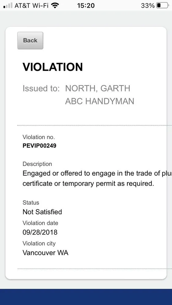 Slide of ABC Handyman