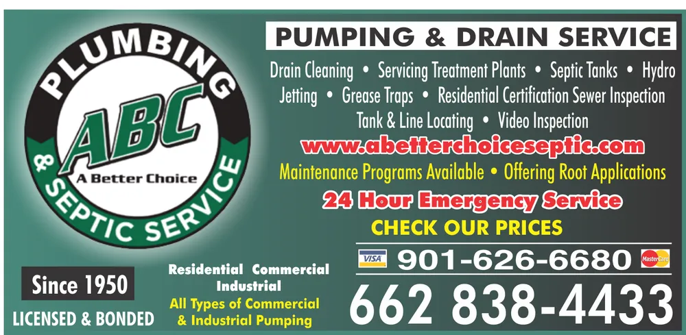 Quality pipe repair in Byhalia, MS by ABC Plumbing & Septic Service