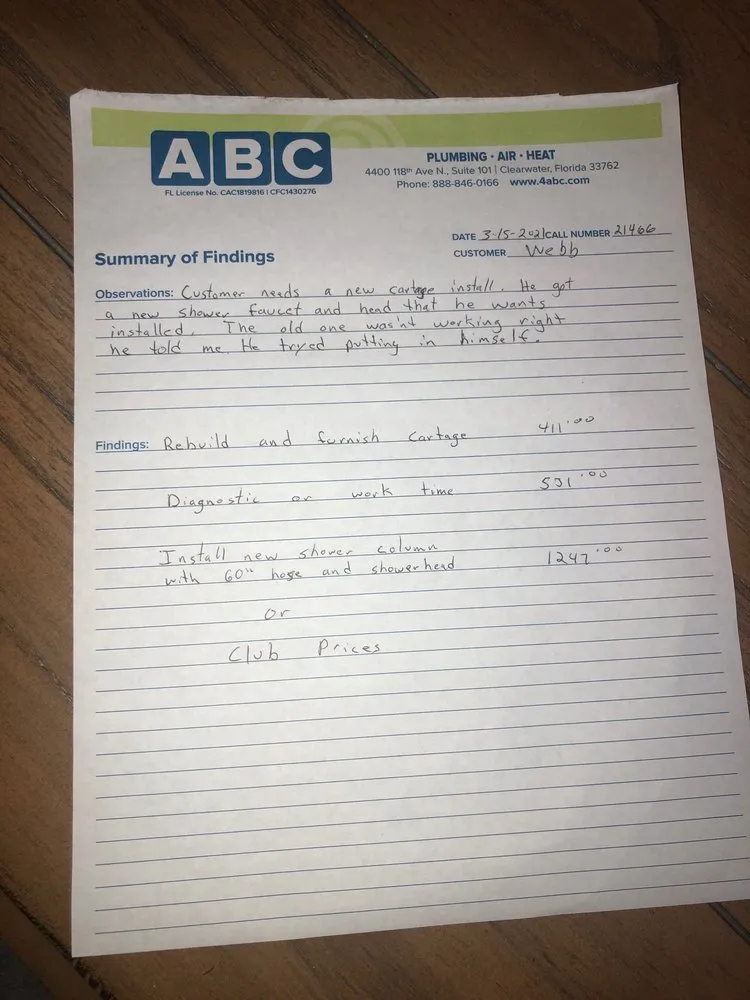 Slide of ABC Plumbing, Air & Heat