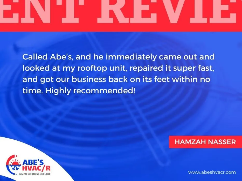 Slide of Abe's HVAC/R