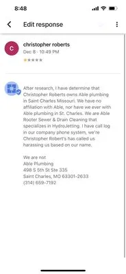Able Plumbing & Drain Cleaing Logo