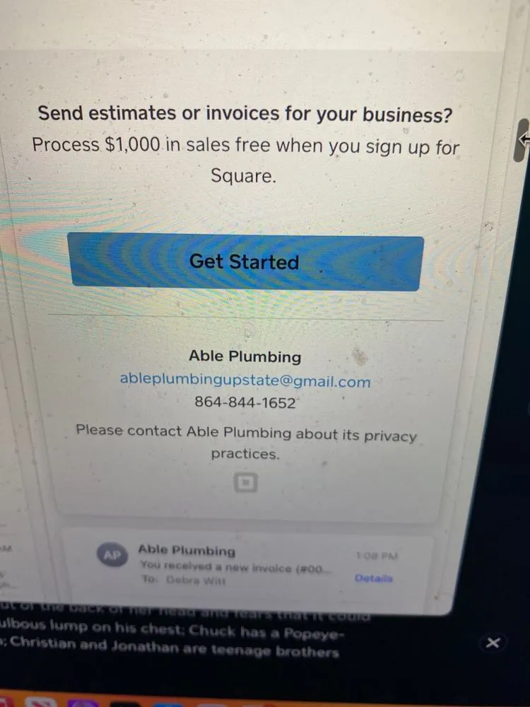 Slide of Able Plumbing and Line Inspection