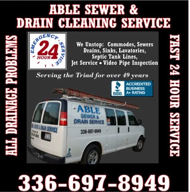 Slide of Able Sewer & Drain Cleaning Service