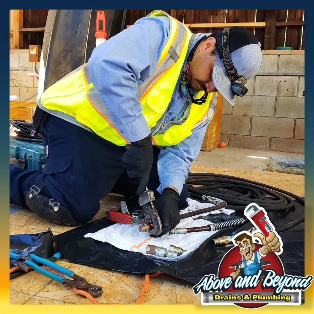 Slide of Above and Beyond Drains & Plumbing