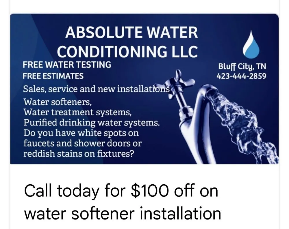 Slide of Absolute Water Conditioning & Plumbing