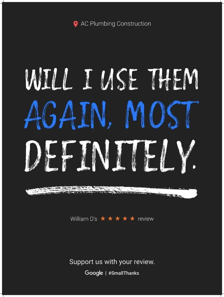 Slide of AC Plumbing Construction