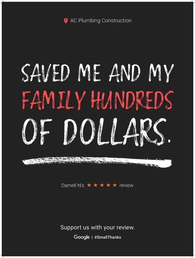 Slide of AC Plumbing Construction