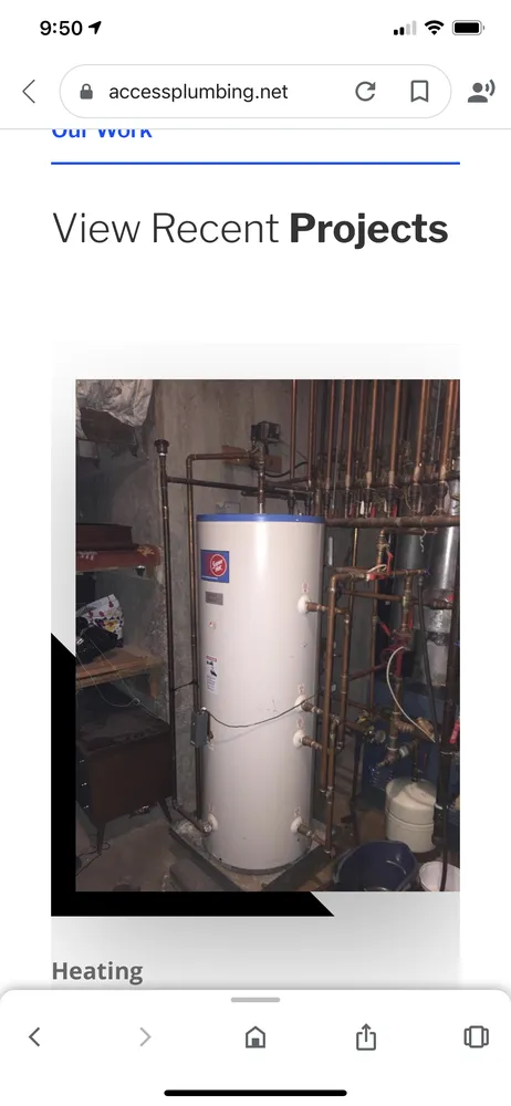 Slide of Access plumbing and heating