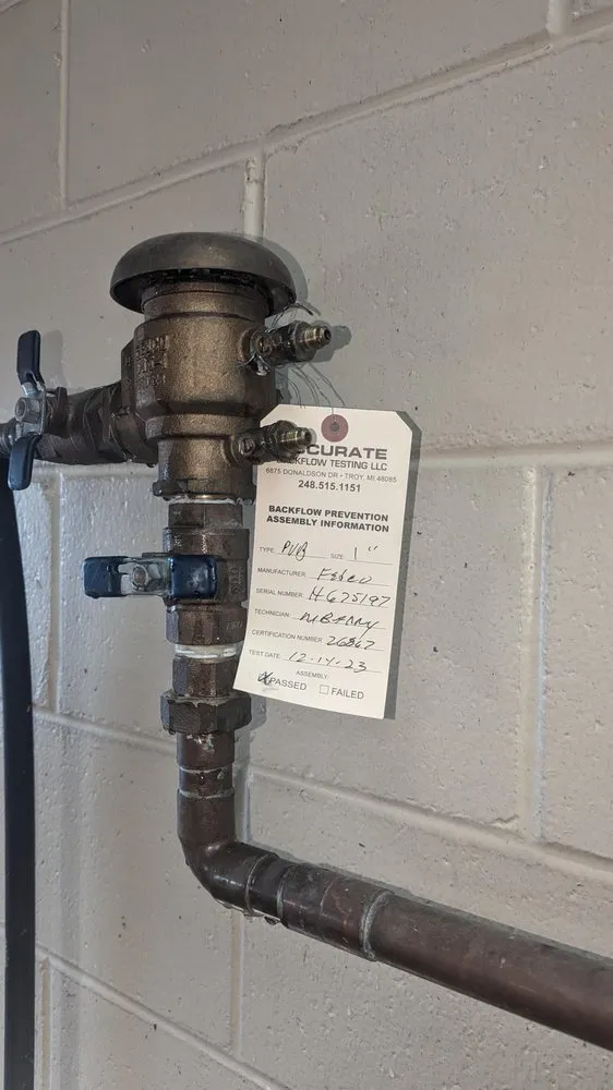 Slide of Accurate Backflow Testing