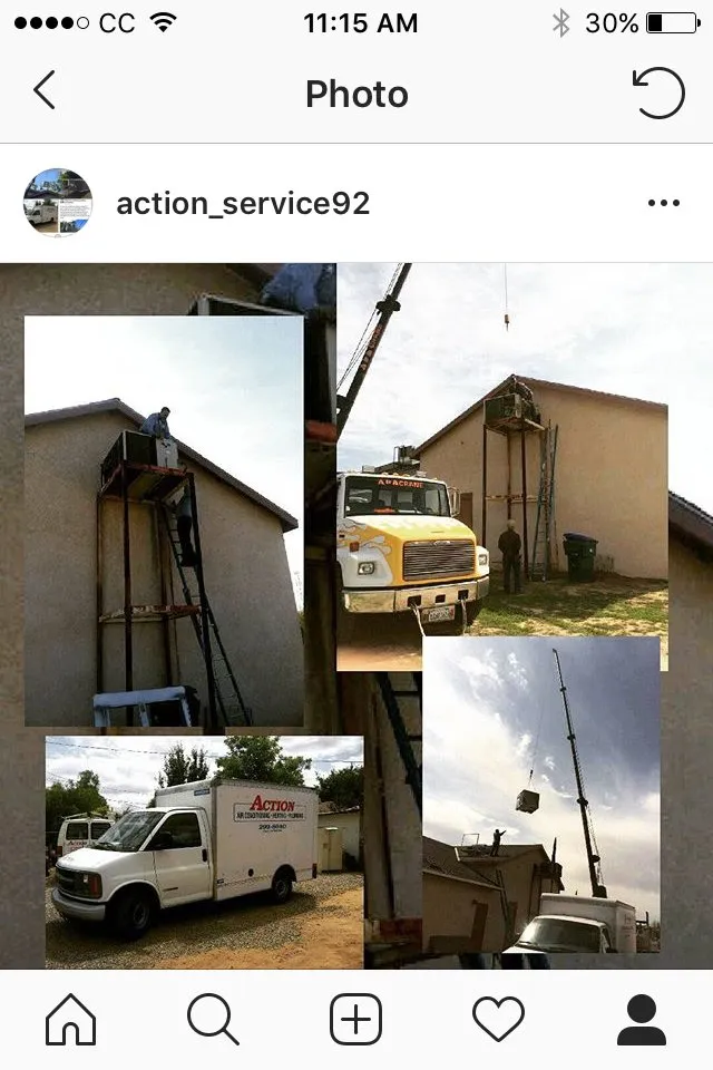 Slide of Action Air Conditioning, Heating and Plumbing
