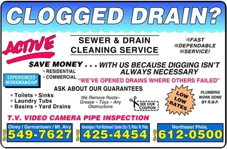 Slide of Active Plumbing and Drain Cleaning