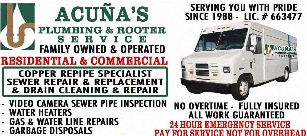Slide of Acuna's Plumbing & Rooter Service