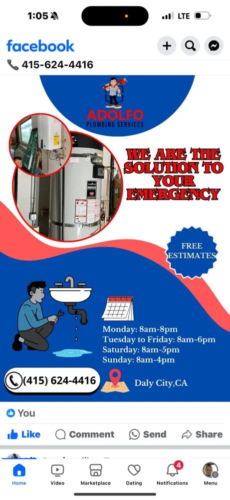 Expert drain cleaning in San Francisco, CA by Adolfo's Plumbing & Rooter