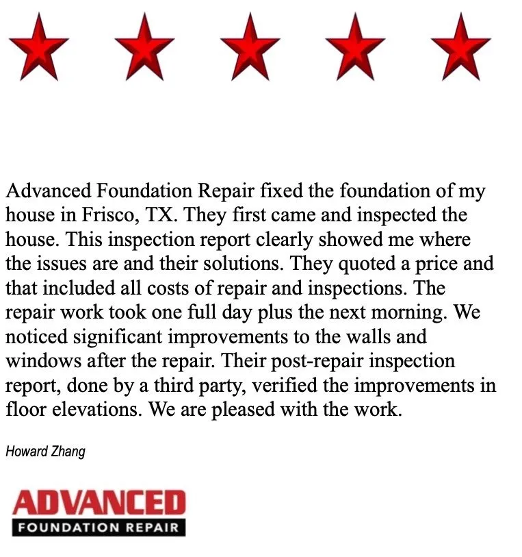 Top-rated pipe repair for homes in Dallas, TX by Advanced Foundation Repair