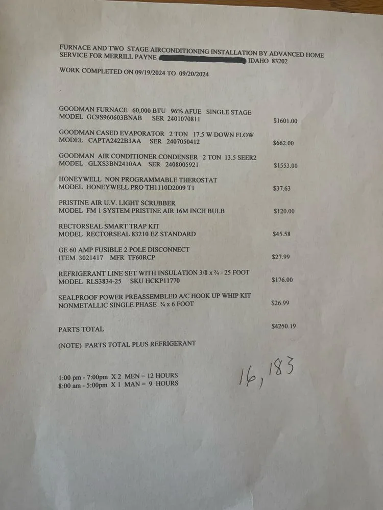 Slide of Advanced Home Services