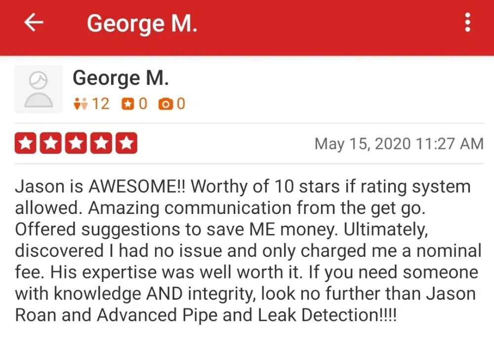 Slide of Advanced Pipe and Leak Detection