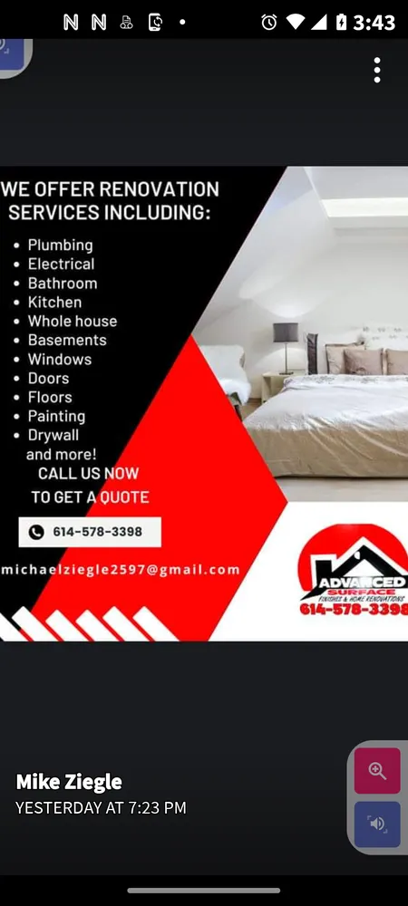 Slide of Advanced surface finishes and home renovations