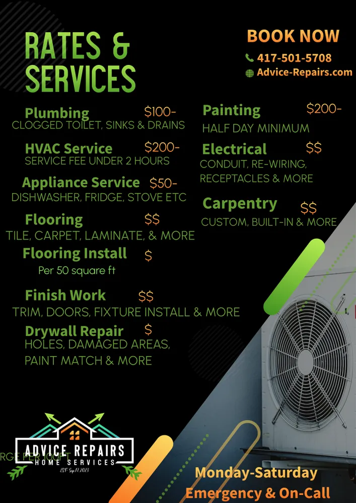 Slide of Advice Repairs