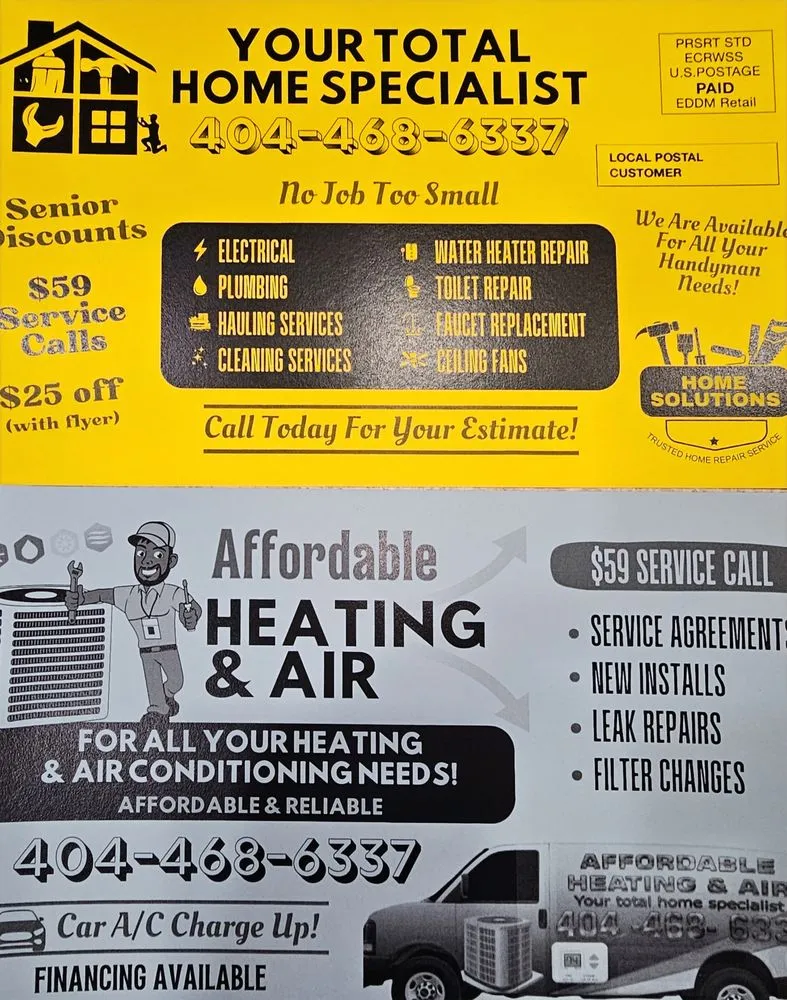 Quality drain cleaning experts serving Ellenwood, GA - Affordable Heating & Air