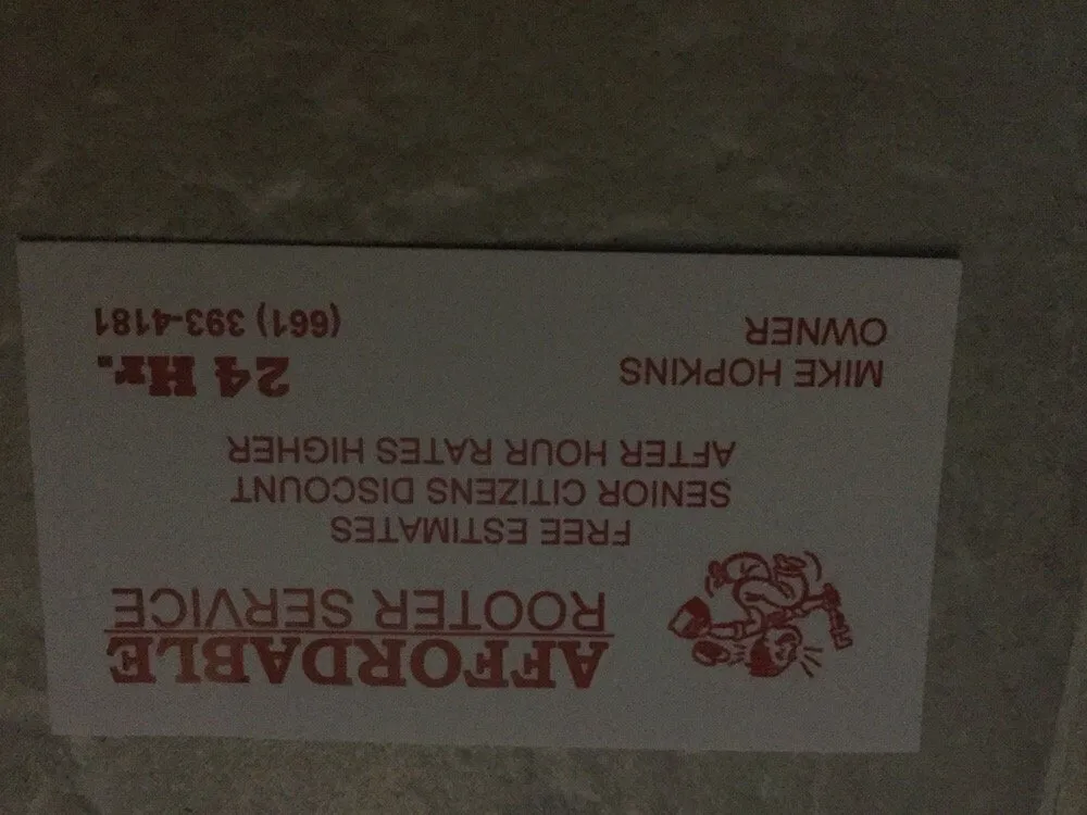 Slide of Affordable Rooter Service