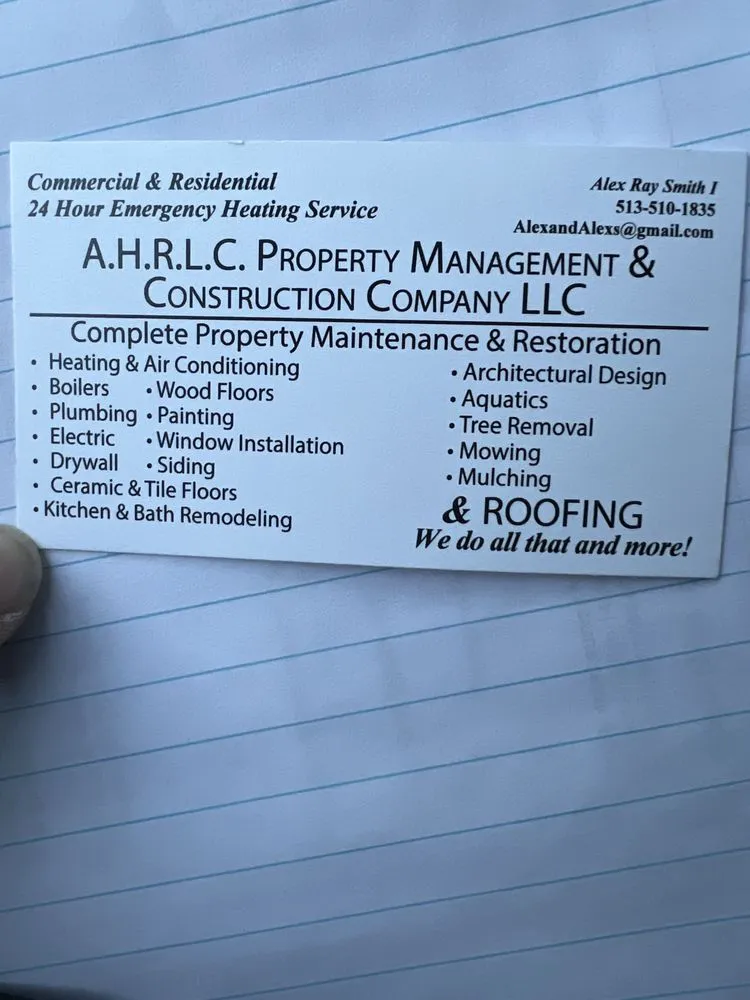 Slide of AHRLC Property Management & Constrution